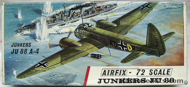 Airfix 1/72 Junkers Ju-88 A-4 - T3 Logo, 387 plastic model kit